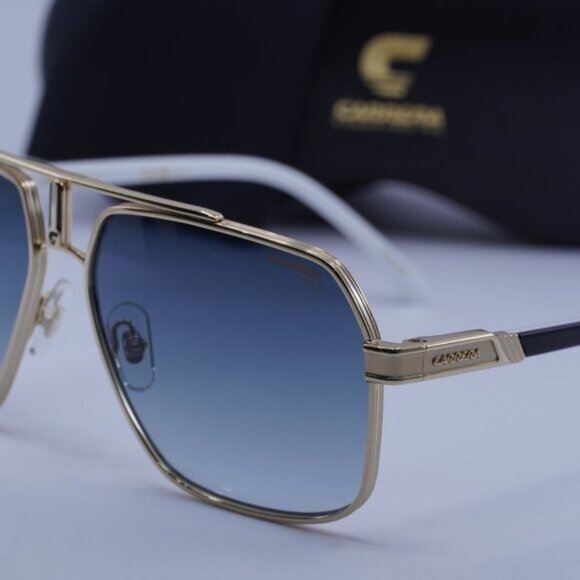 CARRERA 1055/S 0J5G 08 Square Sunglasses - Gold & Black/Champagne/Blue - Picture 4 of 11